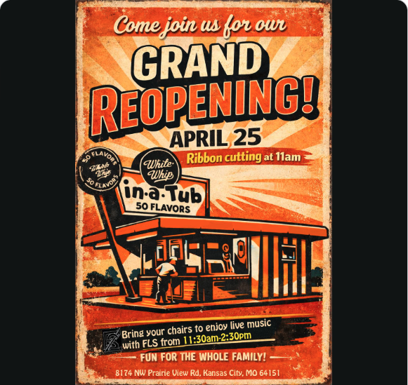 In-A-Tub grand reopening flyer